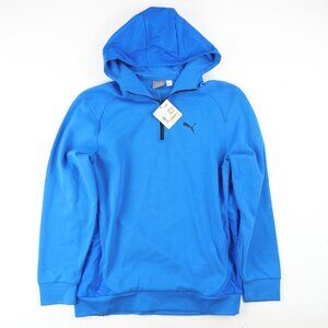 PUMA Men's Racing Blue Train Off Training 1/4 Zip Hoodie Small 675893 47 Soccer